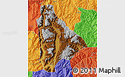 Physical Map of Yongsheng, political outside