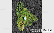 Satellite Map of Yongsheng, darken, desaturated