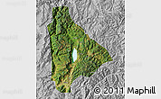 Satellite Map of Yongsheng, lighten, desaturated