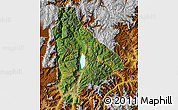 Satellite Map of Yongsheng, physical outside