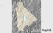 Shaded Relief Map of Yongsheng, darken, desaturated