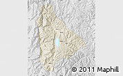 Shaded Relief Map of Yongsheng, lighten, desaturated