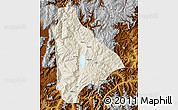 Shaded Relief Map of Yongsheng, physical outside