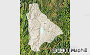 Shaded Relief Map of Yongsheng, satellite outside