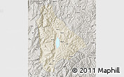 Shaded Relief Map of Yongsheng, semi-desaturated