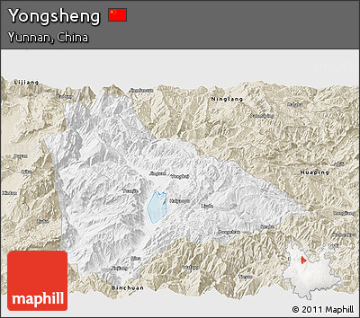 Classic Style Panoramic Map of Yongsheng