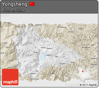Classic Style Panoramic Map of Yongsheng