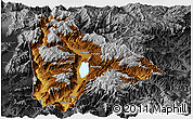 Physical Panoramic Map of Yongsheng, darken, desaturated