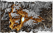 Physical Panoramic Map of Yongsheng, darken, semi-desaturated