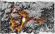 Physical Panoramic Map of Yongsheng, desaturated