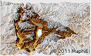 Physical Panoramic Map of Yongsheng, lighten