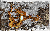 Physical Panoramic Map of Yongsheng, semi-desaturated