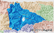 Political Panoramic Map of Yongsheng, lighten