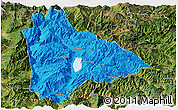 Political Panoramic Map of Yongsheng, satellite outside