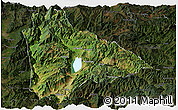 Satellite Panoramic Map of Yongsheng, darken