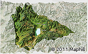 Satellite Panoramic Map of Yongsheng, lighten