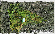 Satellite Panoramic Map of Yongsheng, semi-desaturated