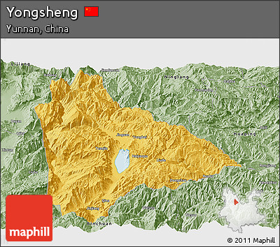 Savanna Style Panoramic Map of Yongsheng