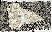 Shaded Relief Panoramic Map of Yongsheng, darken