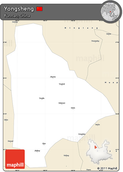 Classic Style Simple Map of Yongsheng