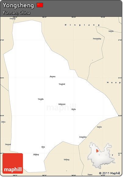 Classic Style Simple Map of Yongsheng