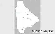 Gray Simple Map of Yongsheng, single color outside