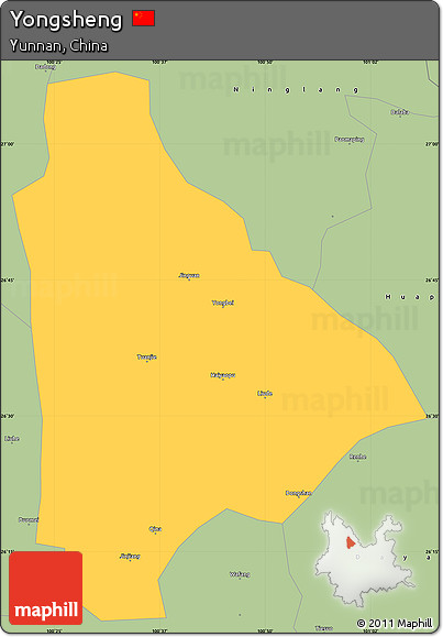 Savanna Style Simple Map of Yongsheng