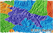 Political 3D Map of Yuanyang