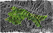 Satellite 3D Map of Yuanyang, desaturated