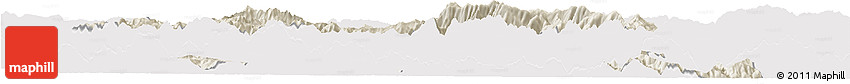 Shaded Relief Horizon Map of Yuanyang, cropped outside