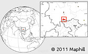 Blank Location Map of Yuanyang