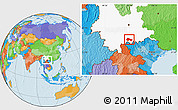 Political Location Map of Yuanyang, highlighted parent region