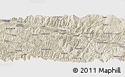 Shaded Relief Panoramic Map of Yuanyang