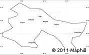 Blank Simple Map of Yuanyang, cropped outside