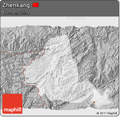Gray 3D Map of Zhenkang