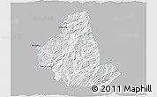 Gray 3D Map of Zhenkang, single color outside