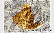 Physical 3D Map of Zhenkang, lighten, semi-desaturated