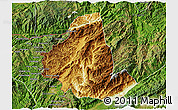 Physical 3D Map of Zhenkang, satellite outside