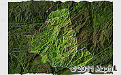 Satellite 3D Map of Zhenkang, darken