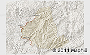 Shaded Relief 3D Map of Zhenkang, lighten