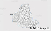 Silver Style 3D Map of Zhenkang, single color outside