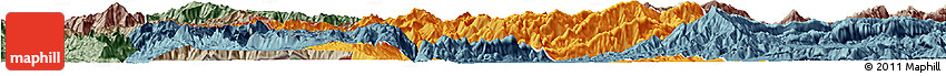 Political Horizon Map of Zhenkang, semi-desaturated