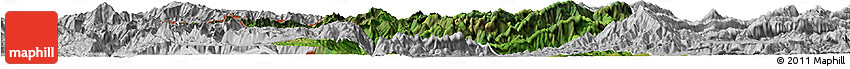 Satellite Horizon Map of Zhenkang, lighten, desaturated