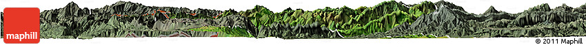 Satellite Horizon Map of Zhenkang, semi-desaturated