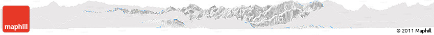 Silver Style Horizon Map of Zhenkang, single color outside