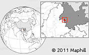 Blank Location Map of Zhenkang, highlighted country, highlighted parent region
