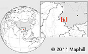 Blank Location Map of Zhenkang, highlighted country