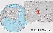 Gray Location Map of Zhenkang