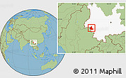 Savanna Style Location Map of Zhenkang, highlighted parent region