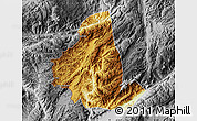 Physical Map of Zhenkang, desaturated